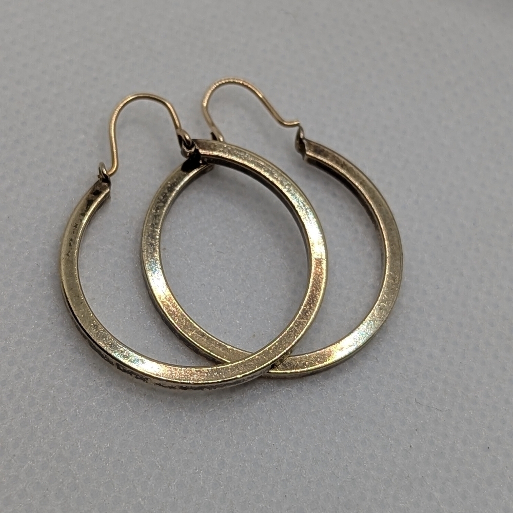 Sterling Hoop Earrings - Picture 1 of 3
